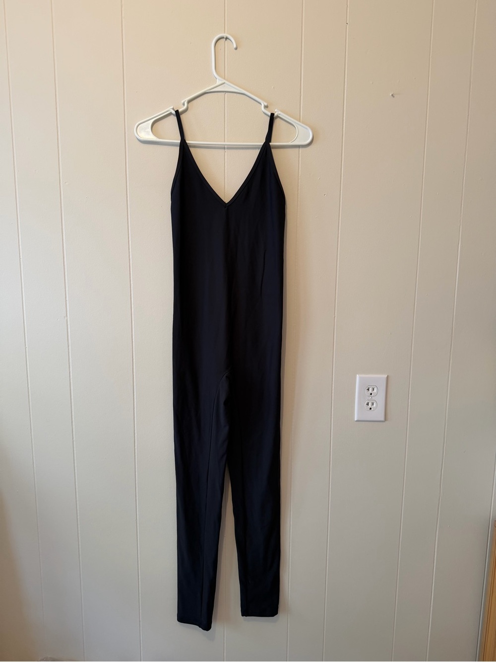 SKATIE Black V-Neck Spaghetti Strap Jumpsuit